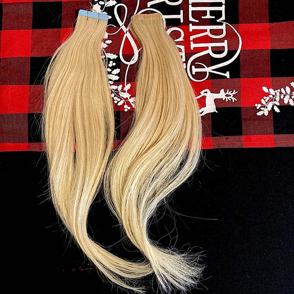 Blonde human hair Tape Ins 16 inches